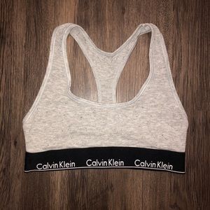 Ribbed speckled Calvin Klein sports bra